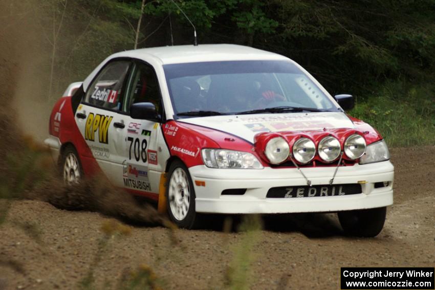 Jan Zedril / Jody Zedril in their Mitsubishi Lancer ES on SS7