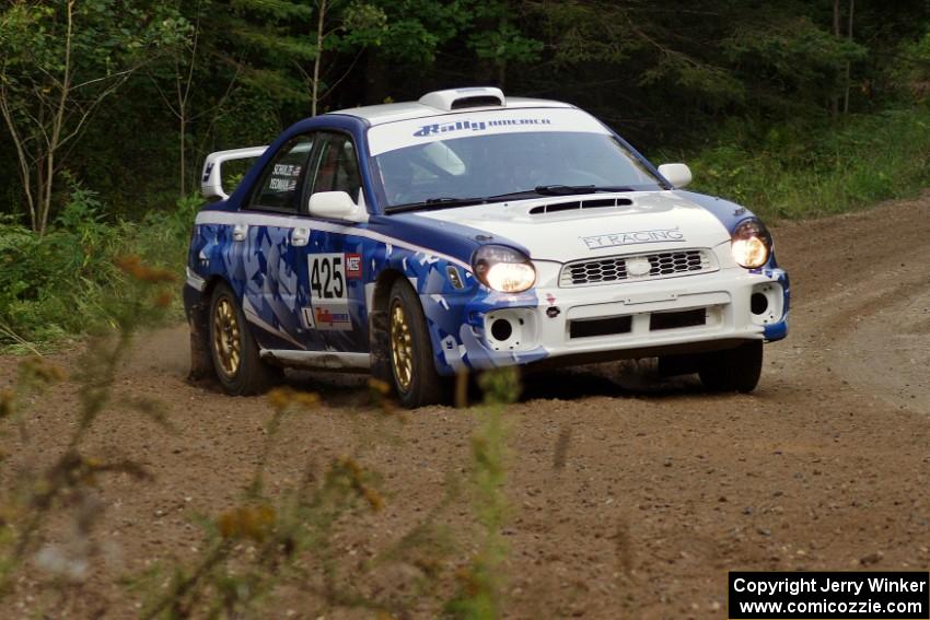 Adam Yeoman / Jordan Schulze in their Subaru Impreza on SS7