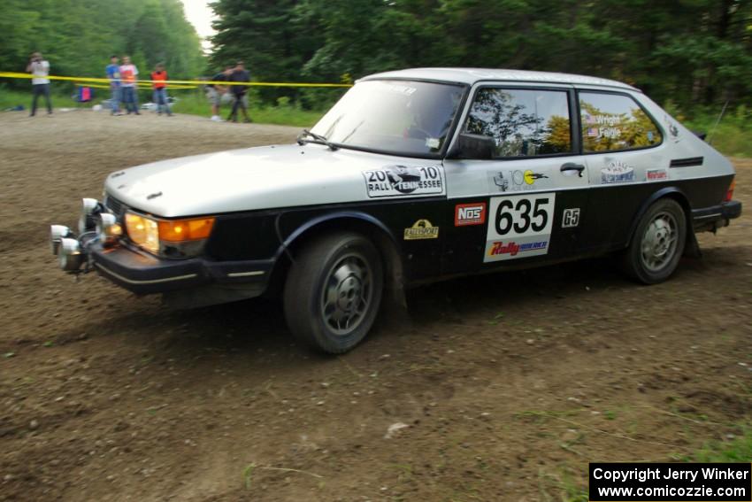 Curt Faigle / Rob Wright in their SAAB 900 Turbo on SS7