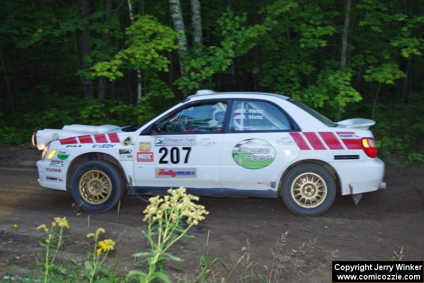 Dave Hintz / Doug Chase in their Subaru WRX on SS9