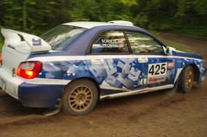 Adam Yeoman / Jordan Schulze in their Subaru Impreza on SS9