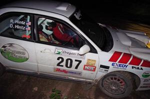 Dave Hintz / Doug Chase in their Subaru WRX on SS10.