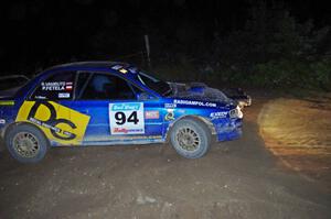 Piotr Fetela / Ray Vambuts in their Subaru Impreza STi on SS10.