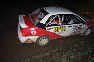 Jan Zedril / Jody Zedril in their Mitsubishi Lancer ES on SS10.