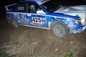 Adam Yeoman / Jordan Schulze in their Subaru Impreza on SS10