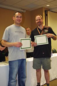 Dave Hintz (L) and Doug Chase (R) at the awards banquet