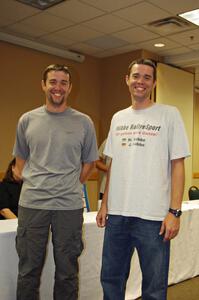 Mark Huebbe and John Huebbe at the awards banquet