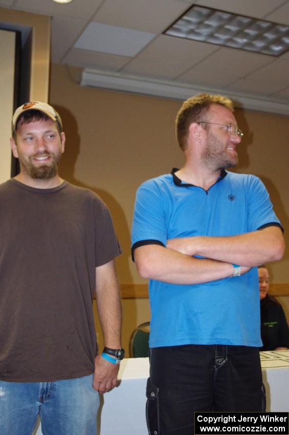 Andy Bushore (L) and Matt Bushore (R) at the awards banquet