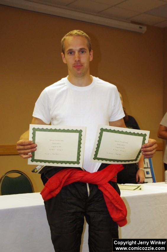 Jan Zedril (his brother Jody wasn't present) at the awards banquet