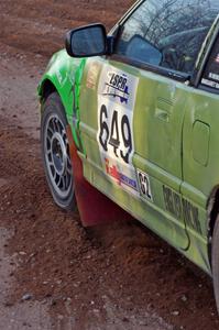 The Cody Crane / Billy Irvin Honda CRX leaves the start the practice stage