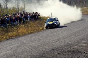 Roman Pakos / Maciej Sawicki in their Subaru WRX STi on SS1 (Green Acres I)