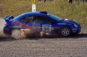 Lauchlin O'Sullivan / Scott Putnam in their Dodge SRT-4 on SS1 (Green Acres I)