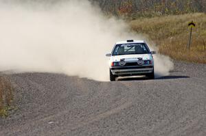 Erik Zenz / Dave Parps in their Mazda 323GTX on SS1 (Green Acres I)