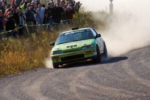 Cody Crane / Billy Irvin in their Honda CRX on SS1 (Green Acres I)