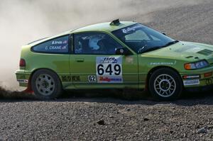 Cody Crane / Billy Irvin in their Honda CRX on SS1 (Green Acres I)