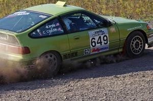 Cody Crane / Billy Irvin in their Honda CRX on SS1 (Green Acres I)