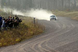 Mason Moyle / Gary Barton in their Subaru Impreza on SS1 (Green Acres I)