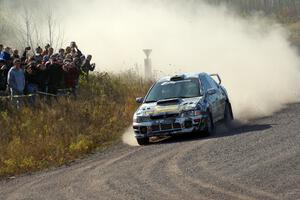 Mason Moyle / Gary Barton in their Subaru Impreza on SS1 (Green Acres I)