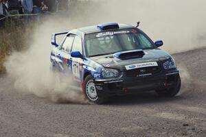 Carl Siegler / Dave Goodman in their Subaru WRX STi on SS1 (Green Acres I)