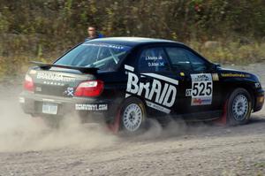 David Allan / John Atsma in their Subaru WRX on SS1 (Green Acres I)