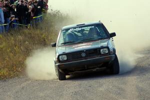 Matt Bushore / Andy Bushore in their VW Jetta on SS1 (Green Acres I)