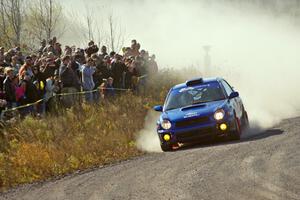 Dick Rockrohr / Dan Rockrohr in their Subaru WRX on SS1 (Green Acres I)