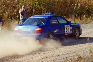 Dick Rockrohr / Dan Rockrohr in their Subaru WRX on SS1 (Green Acres I)