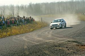 Andrew Hyde / Tyler Bell in their Subaru Impreza on SS1 (Green Acres I)