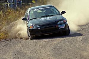 Silas Himes / Matt Himes in their Honda Civic on SS1 (Green Acres I)