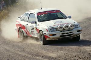 Colin McCleery / Jimmy Brandt in their Ford Merkur XR4Ti on SS1 (Green Acres I)