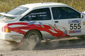 Colin McCleery / Jimmy Brandt in their Ford Merkur XR4Ti on SS1 (Green Acres I)