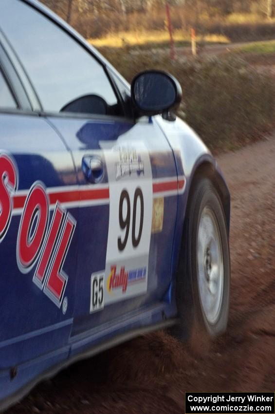 The Lauchlin O'Sullivan / Scott Putnam Dodge SRT-4 leaves the start the practice stage