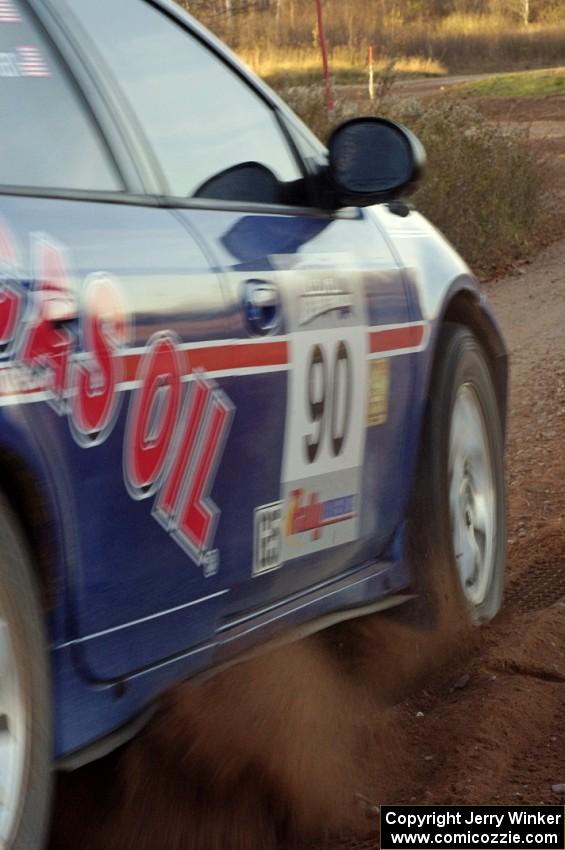 The Lauchlin O'Sullivan / Scott Putnam Dodge SRT-4 leaves the start the practice stage