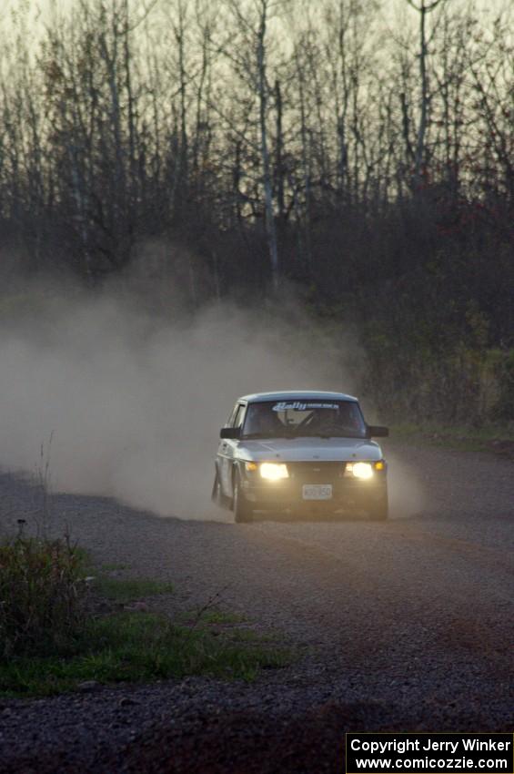 Curt Faigle / Rob Wright in their SAAB 900 Turbo on the practice stage