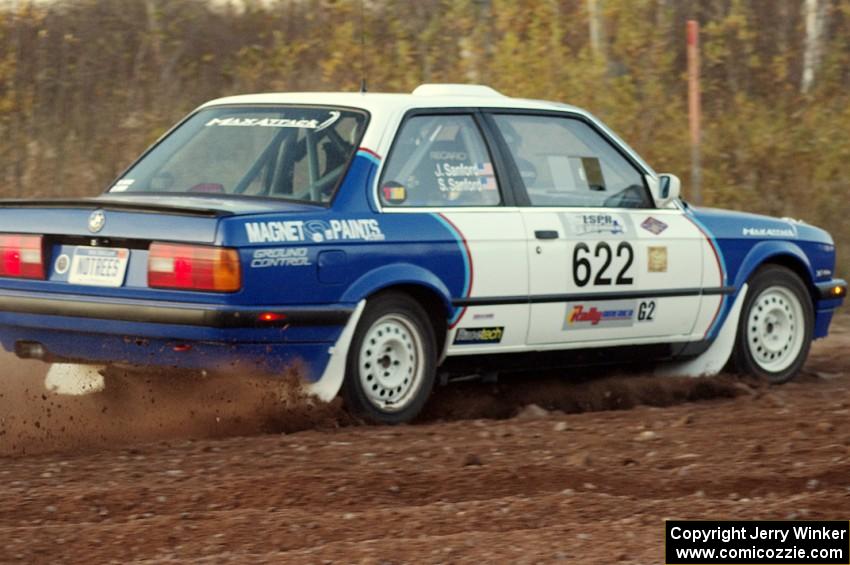 Scott Sanford / Joel Sanford in their BMW 325i on the practice stage