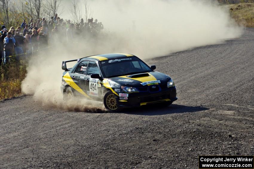 Roman Pakos / Maciej Sawicki in their Subaru WRX STi on SS1 (Green Acres I)