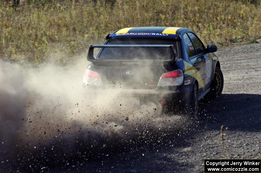 Roman Pakos / Maciej Sawicki in their Subaru WRX STi on SS1 (Green Acres I)