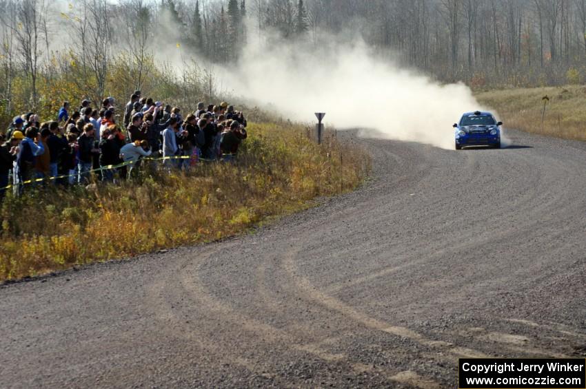 Lauchlin O'Sullivan / Scott Putnam in their Dodge SRT-4 on SS1 (Green Acres I)