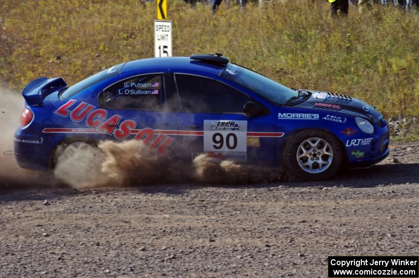 Lauchlin O'Sullivan / Scott Putnam in their Dodge SRT-4 on SS1 (Green Acres I)