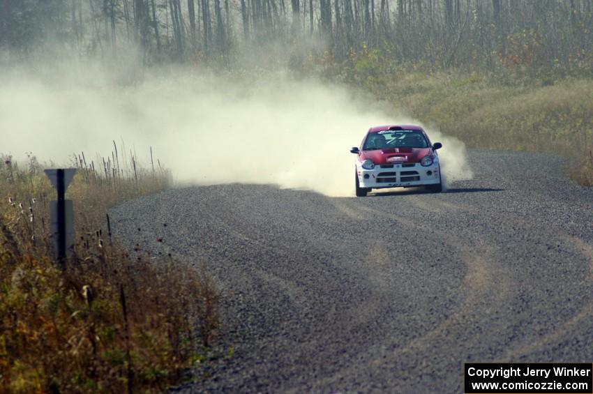 Doug Shepherd / Karen Wagner in their Dodge SRT-4 on SS1 (Green Acres I)