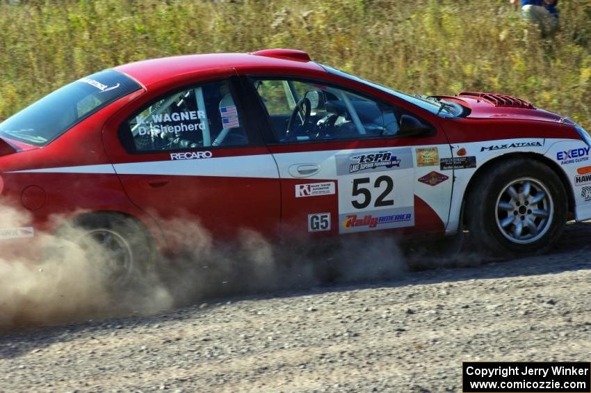 Doug Shepherd / Karen Wagner in their Dodge SRT-4 on SS1 (Green Acres I)