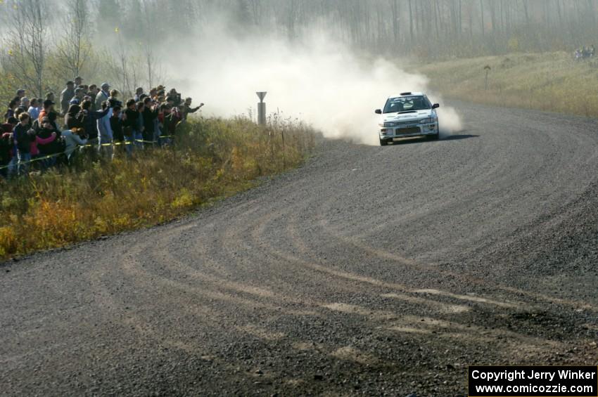 Henry Krolikowski / Cindy Krolikowski in their Subaru Impreza on SS1 (Green Acres I)