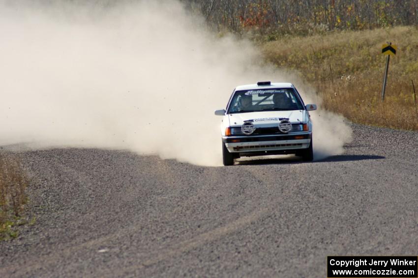 Erik Zenz / Dave Parps in their Mazda 323GTX on SS1 (Green Acres I)