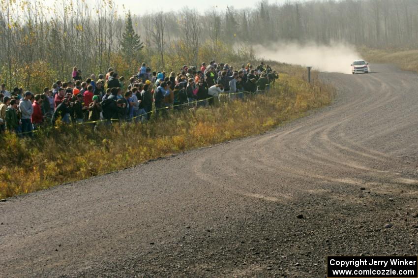 Jan Zedril / Jody Zedril in their Mitsubishi Lancer ES on SS1 (Green Acres I)