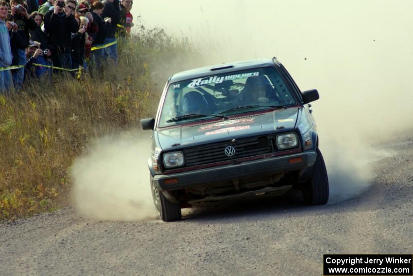 Matt Bushore / Andy Bushore in their VW Jetta on SS1 (Green Acres I)