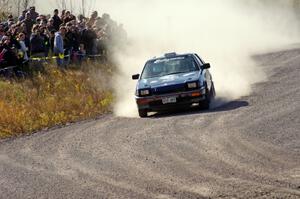 Chris O'Driscoll / Lori O'Driscoll in their Honda CRX on SS1 (Green Acres I)