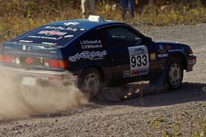 Chris O'Driscoll / Lori O'Driscoll in their Honda CRX on SS1 (Green Acres I)