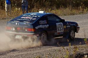 Chris O'Driscoll / Lori O'Driscoll in their Honda CRX on SS1 (Green Acres I)