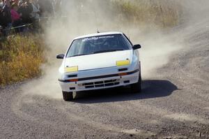 Mychal Summers / Ryan DesLaurier in their Mazda RX-7 on SS1 (Green Acres I)