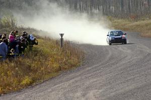 Chad Haines / Paul Oliver in their Subaru Impreza 2.5RS on SS1 (Green Acres I)